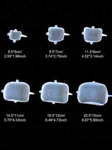 6pcs Silicone Stretch Lids, Reusable Durable Food Storage Lids For Bowls, Silicone Lid Cover, Dishwasher And Refrigerator Safe Storage, Kitchen Supplies Storage Cover For Bowls With 6 Different Sizes, Suitable For Most Containers, Silicone Cover Stretch Lid Reusable Stretchable Multifunctional Fruit And Vegetable Fresh-Keeping Cover