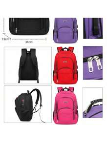 Men's Large Capacity Waterproof Computer Backpack Casual Student Backpack Laptop Divider,Steel Handle,ZY2036 - Nhiều màu - Xem 2