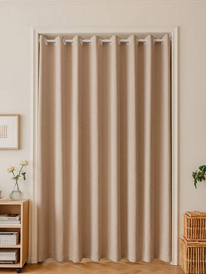 1 块透明窗帘布，无需钻孔安装，半透明，适用于客厅卧室，白色