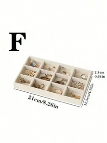 1-8 件天鹅绒珠宝托盘、多功能储物盘、珠宝盒、整理抽屉、展示板、储物盒、翻盖盒、易于分类、节省空间、可拆卸隔板、适用于梳妆台、抽屉、浴室、卧室、客厅、旅行、书桌、架子，适用于室内、家庭、派对、舞会、办公室、母亲节礼物、送给朋友的礼物、送给女朋友的礼物、送给家人的礼物、送给老师的礼物、送给同事的礼物、万圣节礼物、圣诞节礼物 - 彩色 - 查看 12