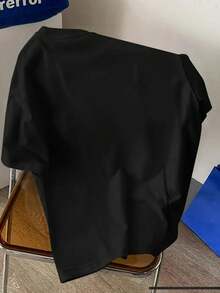 Women's Basic Slim T-SHIRT Cotton Shirt Various Colors Promotion - 黑色 - 查看 4