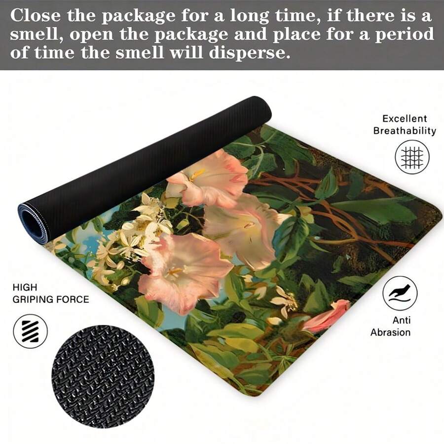 1pc Floral Garden Mouse Pad Cute Flowers Plant Desk Mat Desk