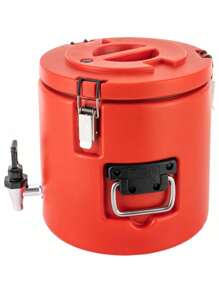ZhdnBhnos LINSIE 10L/2.64gal 304 Stainless Steel Insulated Beverage Dispenser, Insulated Thermal Hot And Cold Beverage Dispenser With Faucet, Drink Dispenser For Hot Tea & Coffee, Cold Milk, Juice, Red The Best Gift/Present For Family&Friends Happy Christmas - 紅色 - 查看 2