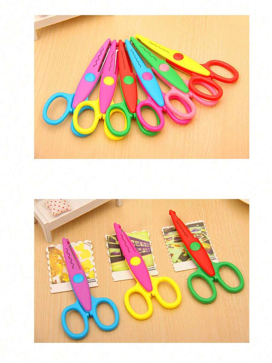 Zig Zag Pinking Scissors For Crafts With Decorative Edge Kids Scissors Kids And Adult Scissors Scrapbook Scissors - Nhiều màu - Xem 1
