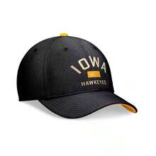 Nike Men's Black  Hawkeyes Primetime Swoosh Flex Hat - Black - View 2