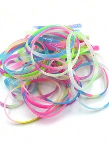12 chiếc vòng tay silicon rộng 5mm, vòng tay cao su thể thao in chữ nhiều màu - Nhiều màu - Xem 4