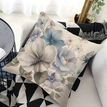 1 件花卉 3D 印花枕套/靠垫套，3 种尺寸可选，沙发和地板装饰（不含枕芯） - 彩色 - 查看 17