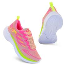 Bodybuilding Kit Women's Tennis Shoes + Watch + SOCKS Gym Running Walking Sports Training Work - 玫瑰/檸檬 - 查看 5