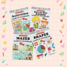 1本3-12岁涂色书幼儿园绘画形状、迷宫、动物活动涂鸦填色卡通绘画书儿童画纸学校绘画教学用品学生礼物 - 彩色 - 查看 6