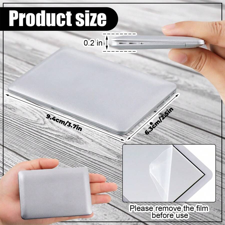 Mini Cat Laptop Toy Pocket Mirror, 3.7 X 2.5 Inch Small Folding Dog