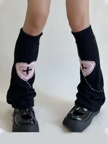 1 Cặp quần tất giữ ấm chân họa tiết ngọn lửa và ngôi sao cho nữ, quần tất giữ ấm chân ở mắt cá chân thích hợp cho trang phục thường ngày, ngoài trời và hẹn hò ban đêm - tro đen ngọn lửa - Xem 14