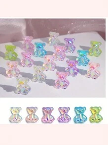 50pcs Aurora Bear Nail Charms - Resin & Acrylic Nail Art Accessories 50pcs Hypoallergenic 3D Aurora Bear Nail Charms - Perfect For DIY Manicures, Women & Girls Nails