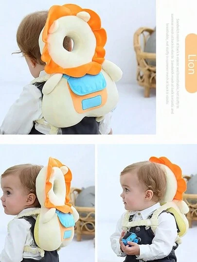 Reposacabezas anticaída infantil suave y transpirable, almohada de protección para la espalda con soporte para la cabeza para niños pequeños