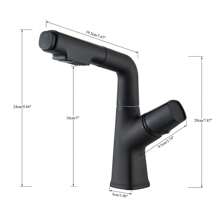 Mitigeur de lavabo cascade de salle de bain, mitigeur de lavabo monocommande extractible