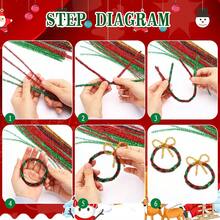 Bộ 296 que làm sạch ống Giáng sinh bao gồm 5 màu thân cây nhung và mắt giả lắc lư cho tiệc Giáng sinh DIY vật dụng thủ công mỹ nghệ trang trí - Nhiều màu - Xem 4