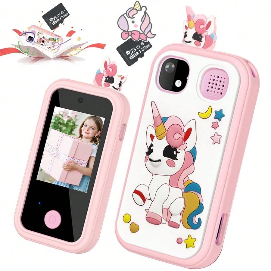 Điện thoại thông minh cho bé gái Quà tặng kỳ lân cho bé gái Đồ chơi Điện thoại cảm ứng cho bé gái 6-10 tuổi Đồ chơi học tập Quà tặng sinh nhật Giáng sinh cho bé gái 6 7 8 9 10 tuổi