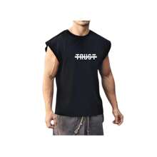 Regatta Oversized T-Shirt Trust Streetwear Wide Korean Style - 黑色 - 查看 1