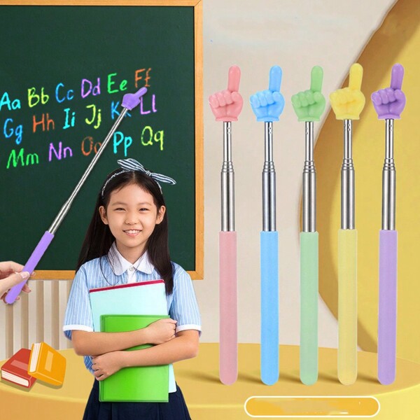 1 pieza Palo de lectura Montessori, palo de lectura para niños, palo de lectura extensible para el dedo, herramienta de enseñanza para el hogar y el aula, palo conductor para la educación preescolar, palo extensible para el dedo, regalo para el Día del Niño, regalo de cumpleaños, regalo educativo de Navidad, Acción de Gracias, Halloween, Pascua, Vuelta al Colegio