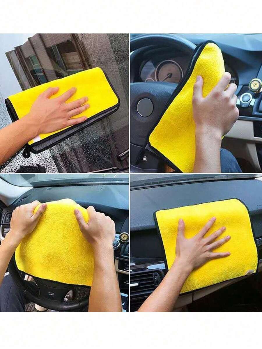 1/2pcs Multifunction Car Wash Microfiber Towel Absorbent Coral Fleece
