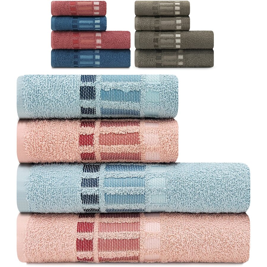 Emcompre Bossa Camesa 4-Piece Bath And Face Towel Set - Celeste - Ver 1