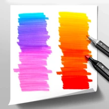 24/36/48/60/80 Colors Dual Tip Marker Pen/Art Painting/Watercolor/School/Office Supplies - 36 種顏色 - 查看 5