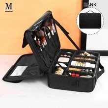 便携式多格化妆盒，化妆师美甲师工具收纳盒，完美旅行化妆品收纳盒，化妆包，化妆袋，护肤包，洗漱包，旅行必备，邮轮必备，宿舍必备，婚礼伴娘礼物，妈妈礼物，生日礼物，送给朋友和老师的礼物，家居装饰，浴室客厅卧室装饰，浴室收纳，珠宝收纳，唇油收纳，指甲油收纳，化妆包收纳，化妆品收纳盒，化妆旅行洗漱包，必备礼品收纳，拉链配件，美甲包，房间装饰，梳妆台，旅行，化妆包，化妆品收纳，化妆包，洗漱包，桌面收纳，化妆品包，化妆袋，梳妆台配件，化妆袋，化妆包，化妆袋，化妆袋，化妆品包，旅行必备，大容量，大号化妆品包包、女士礼物、圣诞礼物、女士礼物推荐、化妆包、旅行必备 - 黑色 - 查看 14