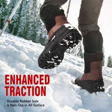 Snow Boots For Men Waterproof Insulated Mens Snow Boots Winter Boots For Men Winter Hiking Shoes High Traction Men's Military Tactical Boots - màu nâu - Xem 4