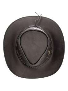 Men's Reinforced Suede Cowboy Boots + Cowboy Hat - 黑色 - 查看 8