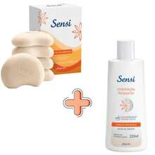 Sensi Moisturizing Kit With Calendula Extract + Bar Soap - Jequiti - trái cam - Xem 1