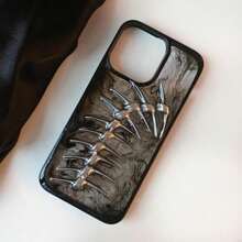 DIY Cthulhu Ink Gradient 3D Transparent Goth Punk Dark Vintage Stereoscopic Fishbone Pattern, Suitable For 15 Phone Cases, Must-Have For Trendsetters, 17, 16, 14, 13, 12, 11 Inch - Clear - View 7