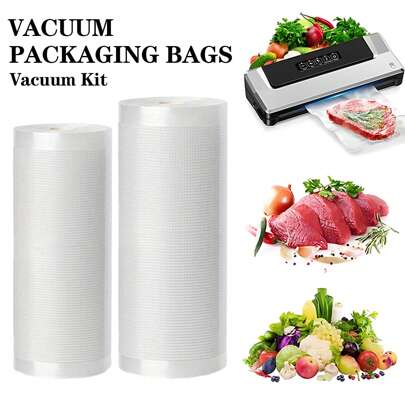 1rolls 15 Meter Long Large Roll Vacuum Sealed Bag Without Bisphenol A, Reusable, Seven Layer Co Extruded Diamond Pattern Vacuum Film Bag, Vacuum Preservation Bag, Sealed Storage Bags For Food Vacuum Preservation, Household Kitchen Supplies, Home Decoration, Christmas Gifts, Home Gifts, Room Decoration, For Outdoor, Camping