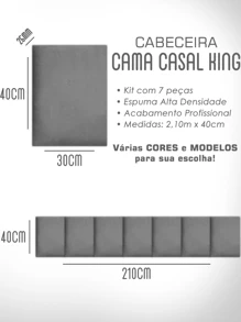 Modular Upholstered Headboard Kit For Single, Double, Queen, King Beds With Adhesive Module Panel - 查看 10