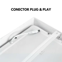 Kit 10 Led Ceiling Panel Light 25W Surface Mounted Econ Square Round Warm White Neutral - 中性白方塊 - 查看 5