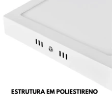 Kit 10 Led Ceiling Panel Light 25W Surface Mounted Econ Square Round Warm White Neutral - 中性白方塊 - 查看 4