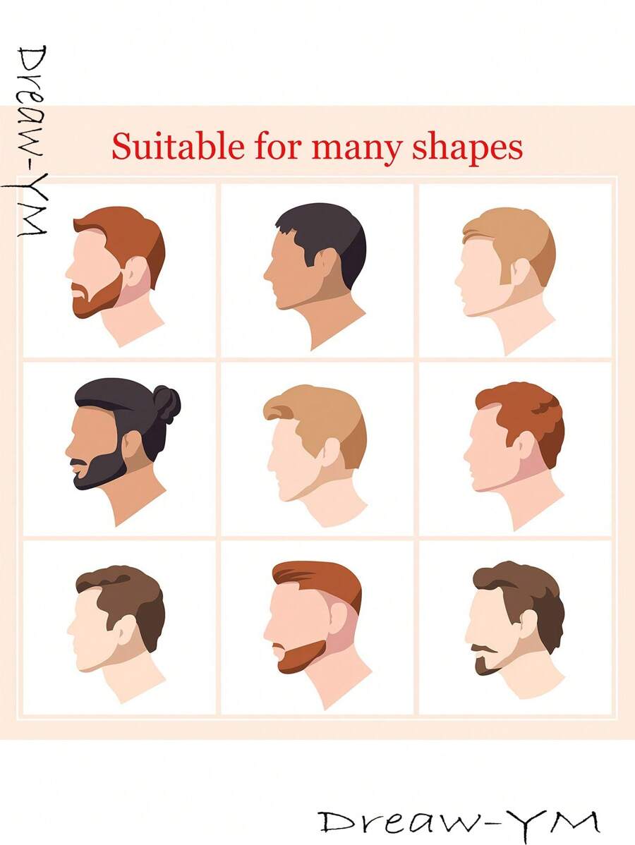 2 Pieces Beard Guide Shaping Template Tools Mustache Lineup Stencil Hairline Hair Cutting Beard