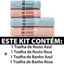 Emcompre Bossa Camesa 4-Piece Bath And Face Towel Set - Celeste - Ver 3