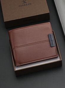 Portafoglio da uomo  nera di moda CarrKen - stile retrò, con più slot per carte, portamonete e slot per carta bancaria, regalo perfetto per il Capodanno cinese, San Valentino, vacanze primaverili/estive