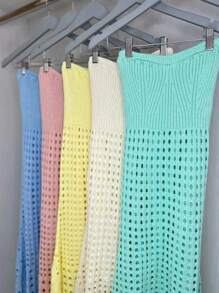 LIZY STRAP-OFF KNIT DRESS - Màu Hồng baby - Xem 1
