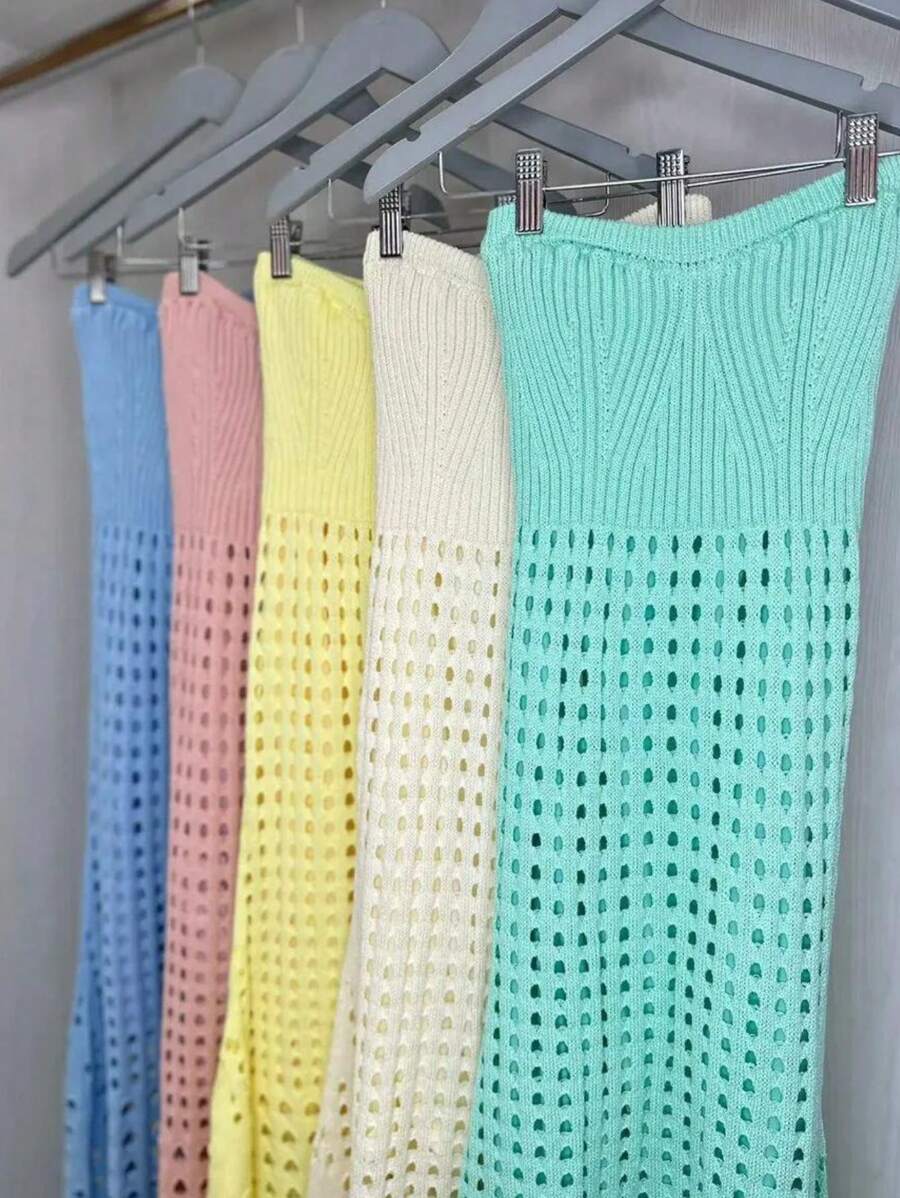 LIZY STRAP-OFF KNIT DRESS - Màu Hồng baby - Xem 1