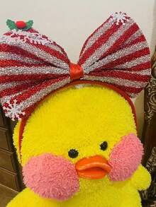 1pc 圣诞节蝴蝶结头带可爱防滑混合头带圣诞鹿角头带可爱头饰老人头带成人雪人发饰小礼物节日头饰 - 彩色 - 查看 6