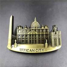 1pc Metal High-Grade 3D Stereo Refrigerator Sticker United States Egypt Fama Austria Spain Dubai Shanghai Macau