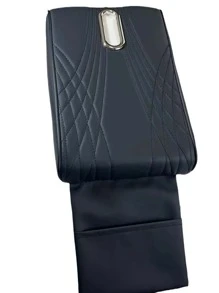 1pc Car Central Armrest Box Raised Pad, PU Leather Memory Foam Armrest Console Pad With Tissue Box And Storage Pouch, Universal Car Armrest Cushion, Upgraded Tissue Storage Pocket, Central Armrest Protective Cover, New Tissue Pocket