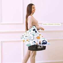 Multi-Use Carseat Covers Breastfeeding Cover - Car Seat Covers For Babies, Stretchy Carseat Canopy Cover, Boys And Girls Shower Gifts (Dinosaur) - Multicolor - View 6