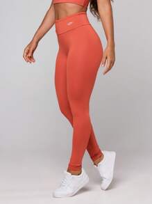 Women's Basic Gym Polyamide Fitness Leggings Navy Blue And Gray Intense Lot Fitness Collection - Orange - View 1