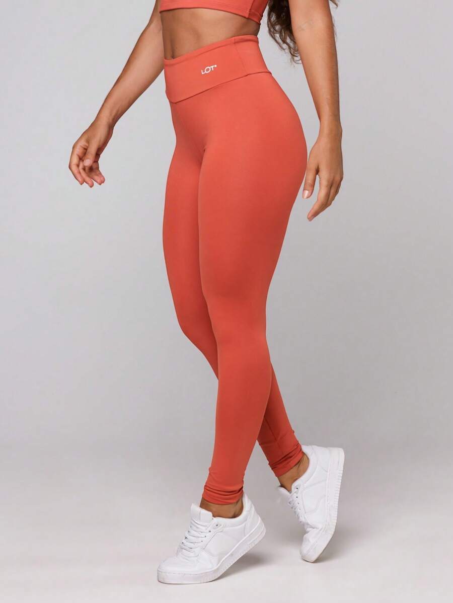 Women's Basic Gym Polyamide Fitness Leggings Navy Blue And Gray Intense Lot Fitness Collection - Orange - View 1