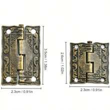 10pcs Antique Mini Folding Hinges, Bronze Alloy Retro Decorative Hinges, With Screws For Jewelry Boxes, Cabinets, Wooden Boxes