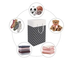 1 PIEZA Cesta de lavandería con capacidad grande, impermeable, de tela, simple, para guardar ropa y artículos varios, plegable, cesta de lavandería, organizador de baño, cesta, cesta de almacenamiento, cesta de lavandería plegable