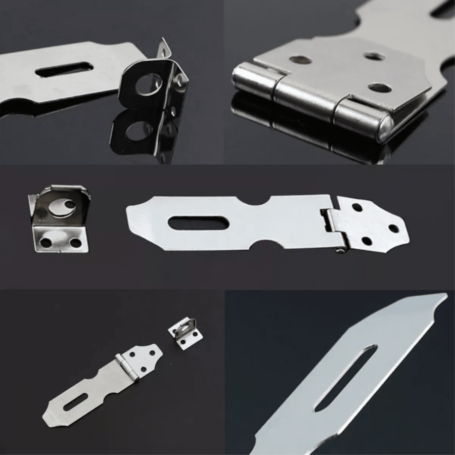 Hinge Latch Door Gate Lock Padlock Drawer Hasp Stainless Steel
