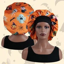 1 Mũ trùm đầu vành rộng cơ bản cho nữ dùng để ngủ hàng ngày làm quà tặng Halloween - Nhiều màu - Xem 12
