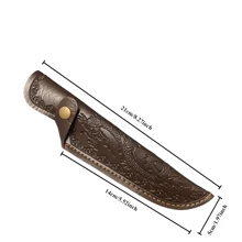 Outdoor Camping PU Knife Sheath, Tool Storage Bag, Fits Various Knives, Waist Hanging (Knives Not Included)